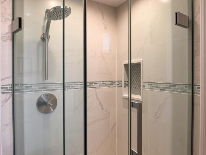 Bath remodeling project featuring a luxury walk-in shower installation Bath remodeling project featuring a luxury walk-in shower installation