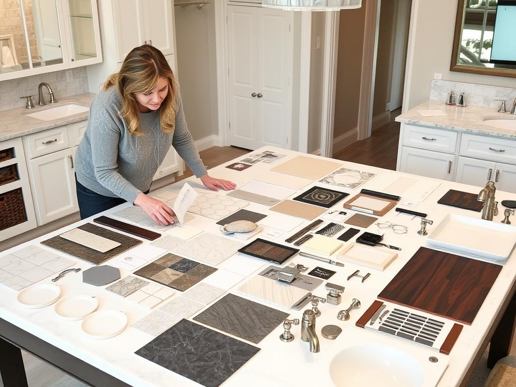 Bathroom material selection process with Seabrook homeowner