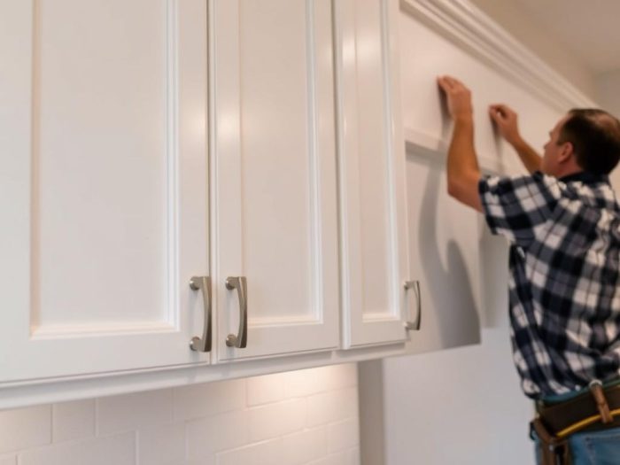 Custom kitchen cabinet installation in League City home Custom kitchen cabinet installation in League City home