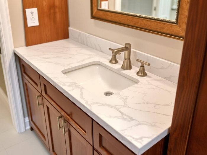 Custom vanity installation by bathroom remodeler in League City Custom vanity installation by bathroom remodeler in League City