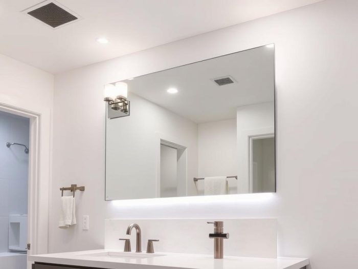 Modern bathroom lighting and fixture installation in Seabrook Modern bathroom lighting and fixture installation in Seabrook