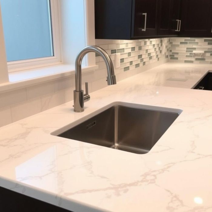 Modern kitchen countertop and backsplash design Modern kitchen countertop and backsplash design