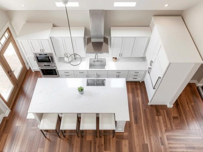 Modern kitchen island design in League City remodel project Modern kitchen island design in League City remodel project