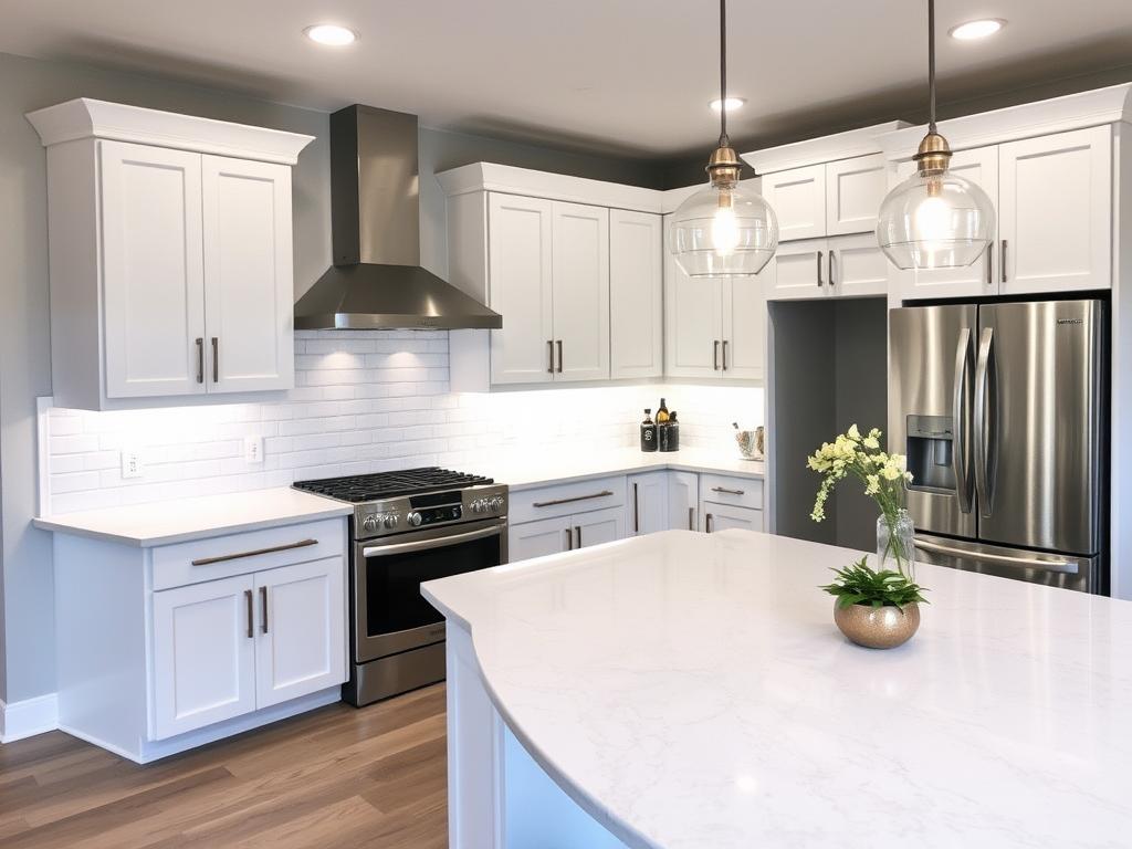 Modern kitchen remodel by Clear Lake best contractors showing custom cabinetry