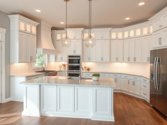 Modern kitchen remodel with island and pendant lighting Modern kitchen remodel with island and pendant lighting