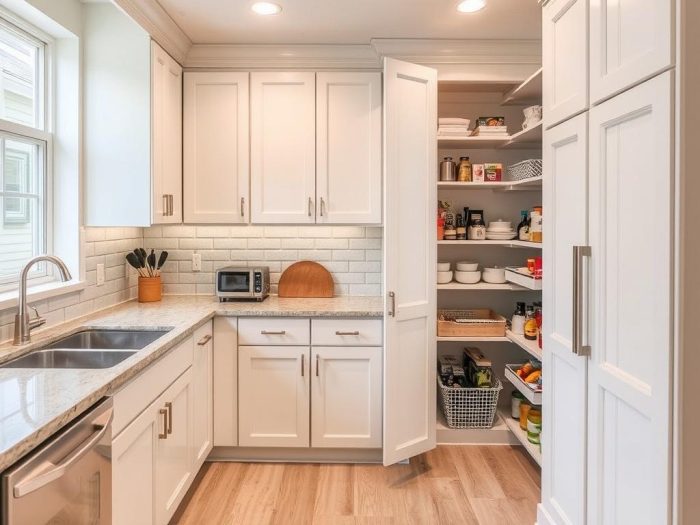Small space kitchen remodel maximizing storage in League City Small space kitchen remodel maximizing storage in League City